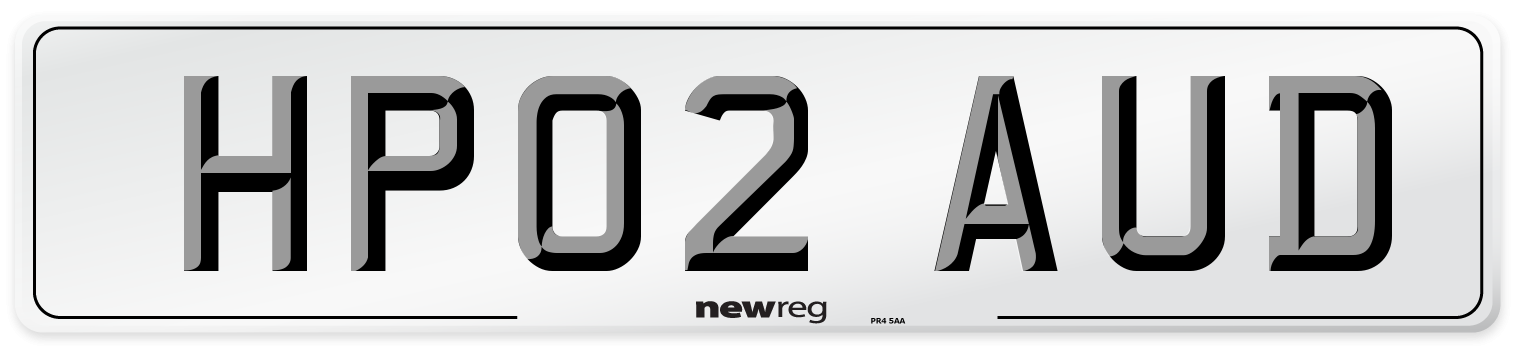 HP02 AUD Number Plate from New Reg